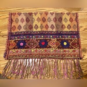 Free People embroidered fringe Scarf